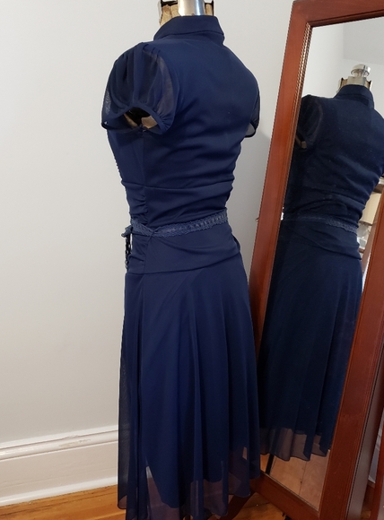 Navy keyhole dress - Picture 3 of 4